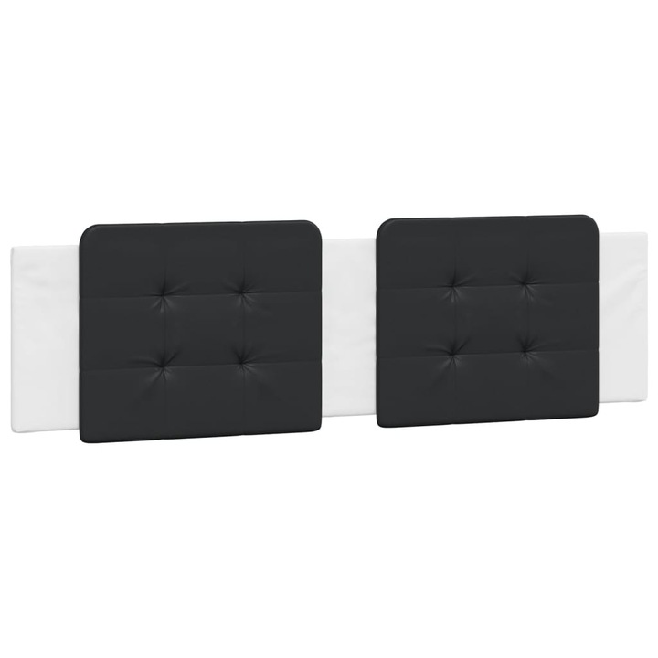 Perna pentru tablie pat vidaXL, negru si alb, 180cm, piele artificiala, 1.65 Kg