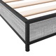 Cadru de pat vidaXL, gri sonoma, 150x200 cm, lemn prelucrat si metal 23.7 kg 845144