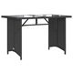 Set mobilier de gradina cu perne, vidaXL, 6 piese, negru, poliratan, 50.2 kg 3213549