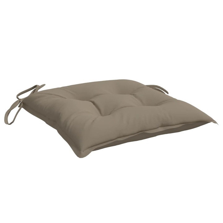 Perne de scaun vidaXL, 2 buc., gri taupe, 40x40x7 cm, textil oxford, 0.75 Kg
