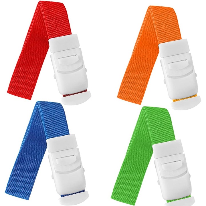 Set 4 Garou medical cu eliberarea rapida sau treptata, JENUOS®, 40CM, Nylon/Plastic, blocare simpla, Multicolor