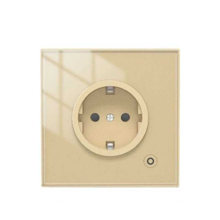 MOES ZigBee 3.0 интелигентен контакт със стъклен панел - Енергиен мониторинг - Златен