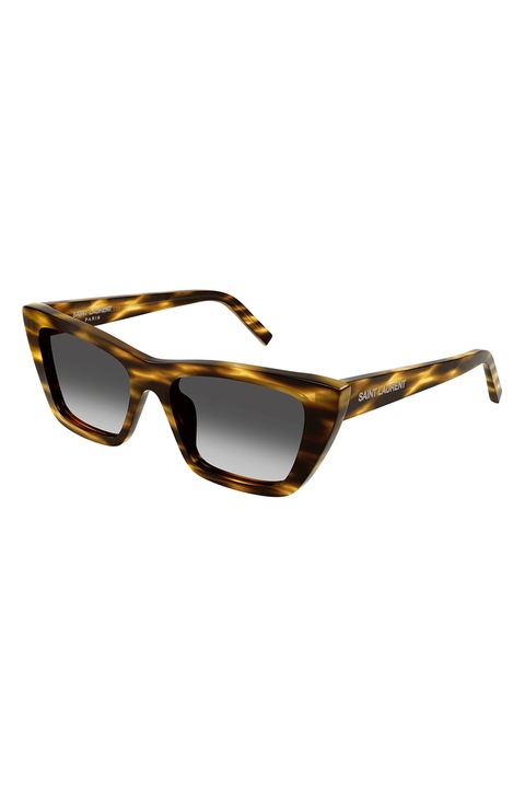 Saint Laurent, Слънчеви очила Cat-Eye с градиента, 53-16-145, Тъмнокафяв/Жълт