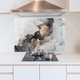 Panou Sticla Bucatarie, 60x100 cm, Protectie aragaz, Antistropi, Termorezistent, Abstracte, Marble, Marble Shades