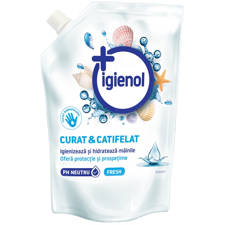Rezerva sapun lichid antibacterian Igienol Fresh, 500 ml