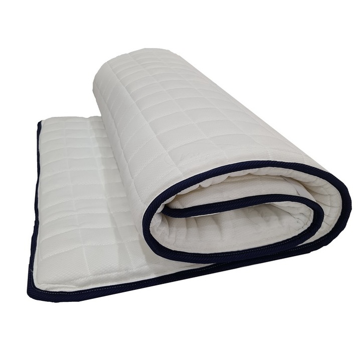 Topper saltea Sleepn'Life Aloe Vera, Latex, cu elastic, multicolor, 110x200x4cm