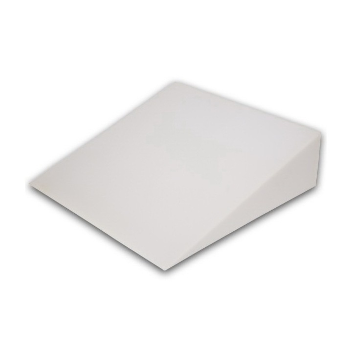 Perna decorativa pentru spate, Sleepn'Life, spuma cu memorie, 65 x 65 x 0-20 cm, alb