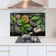 Panou Sticla Bucatarie, 60x80 cm, Protectie aragaz, Antistropi, Termorezistent, Feng-shui, Pietre, Bamboo Stones View