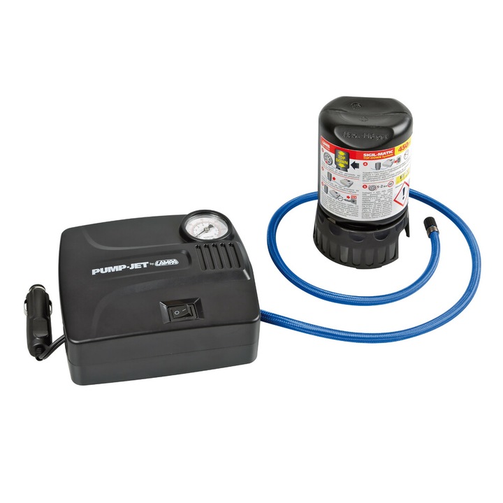 Compresor auto Lampa 12V, 450ml, manometru, pentru masurarea presiunii, 7min