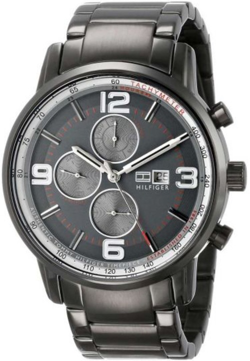 Tommy Hilfiger мъжки часовник 1710339, класическа гривна, черен, водоустойчив