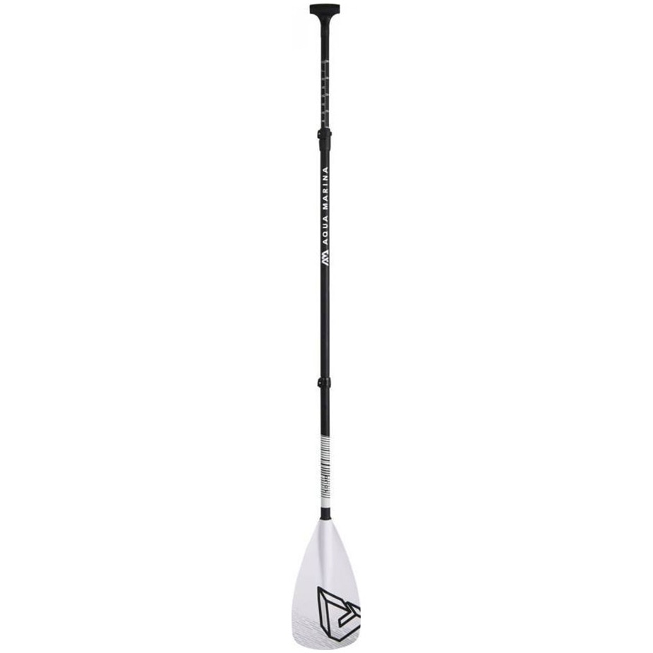 Padela ajustabila Aqua Marina Solid, fibra de sticla, negru/alb