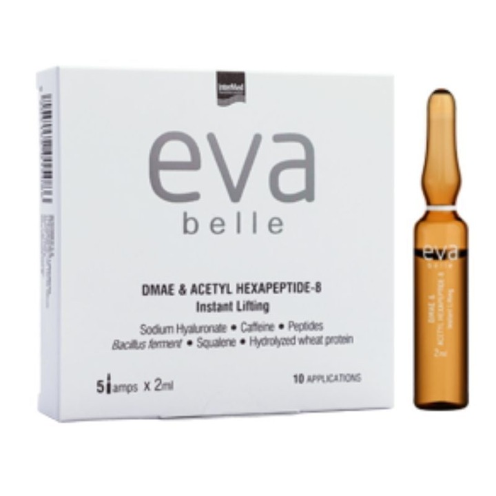 Fiole pentru ten, Intermed, Eva Belle, Pentru Fermitate si Antirid, 5 x 2 ml