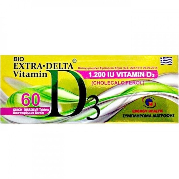 Supliment alimentar Medichrom Bio Extra Delta, Vitamina D3 1200IU, 60 tablete