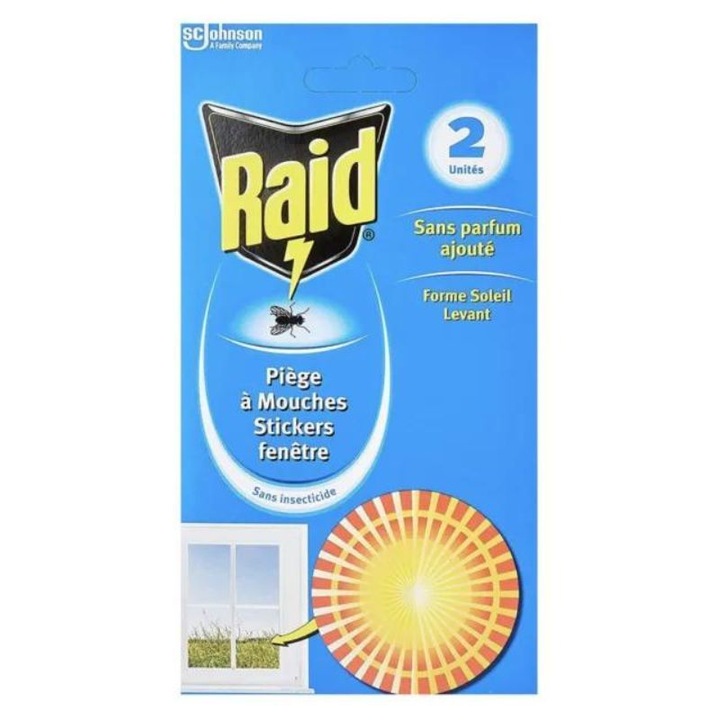 Set 2 autocolante Raid pentru ferestre, impotriva mustelor
