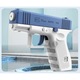 Pistol cu apa pentru copii, ABS, fara baterii, albastru, 3-12ani, 13cm