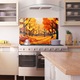 Panou Sticla Bucatarie, 60x100 cm, Protectie aragaz, Antistropi, Termorezistent, Peisaje, Toamna, Orange Trees Forest