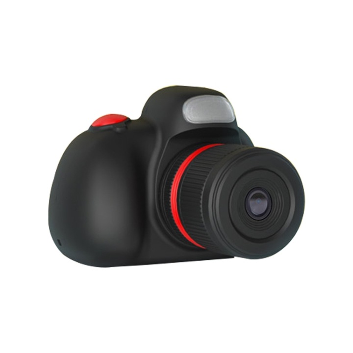 Camera foto digitala pentru copii, 32MP rezolutie, ecran de 2.4 inch, video Full HD 1080P, negru