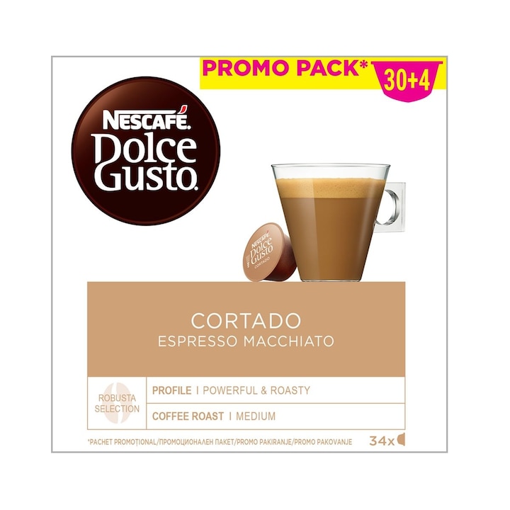 Кафе капсули, Nescafe, Dolce Gusto, Cortado, Promo pack 34 напитки