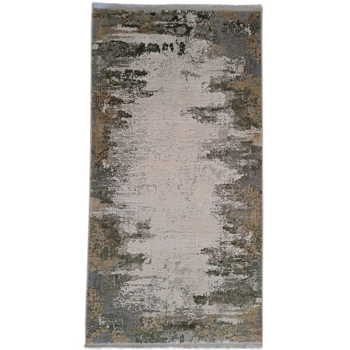 Covor Aspendos Cream/Green, 50% vascoza/ 50% acrilic M658C, 80 x 150 cm