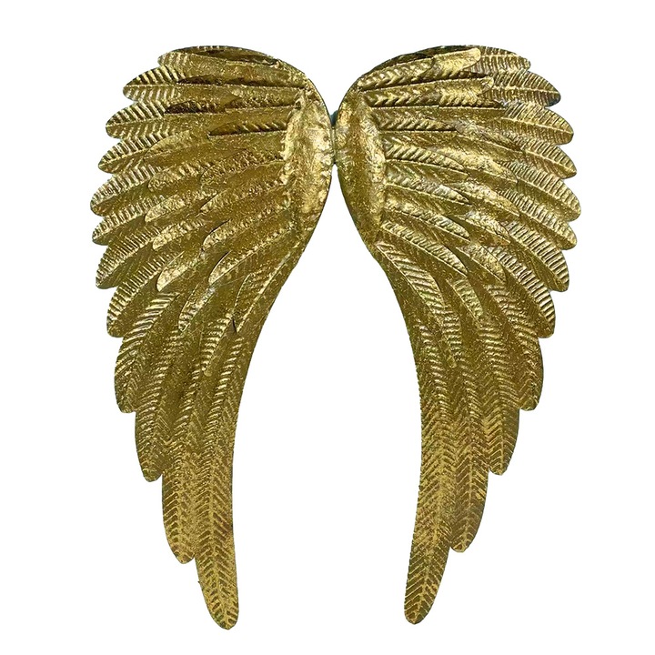Декорация за стена Angel Wings златен метал 43x1x55 см