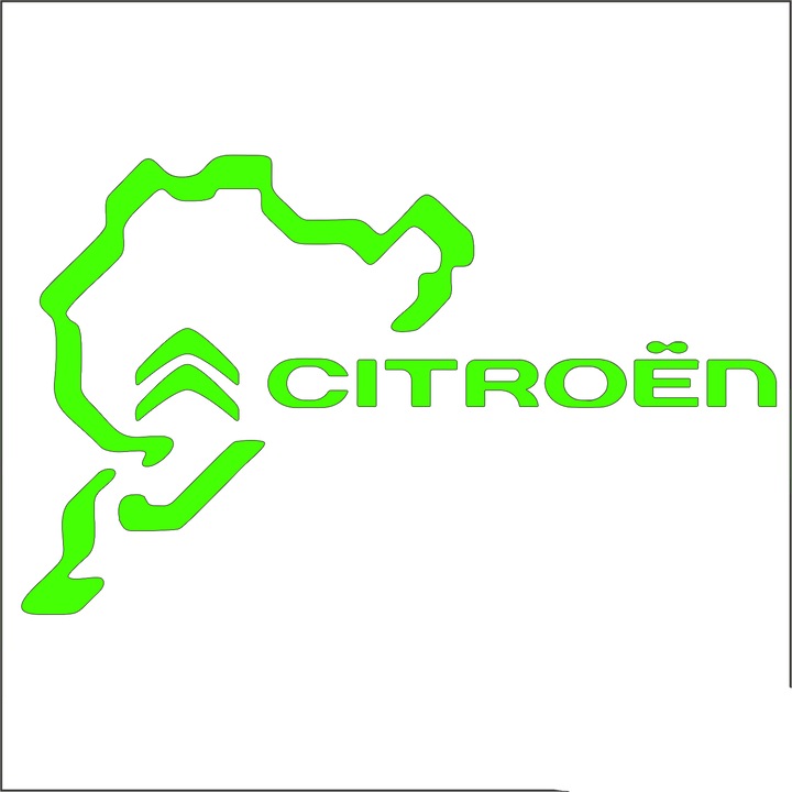 Autó matrica, Circuit Citroen, zöld
