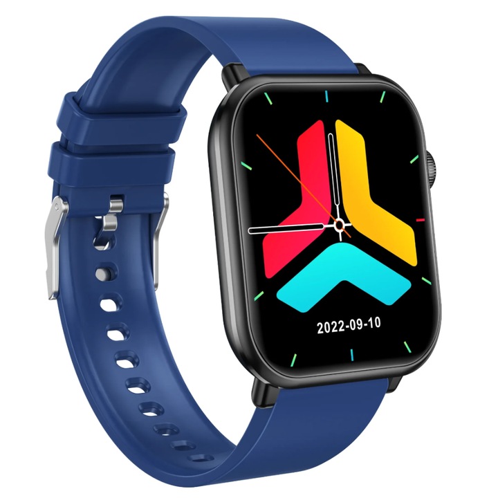 Ceas Smartwatch Blasko®, cu Ecran TouchScreen 45mm, apeluri telefonice, monitorizare somn/ritm cardiac, social media, rezistent la precipitatii