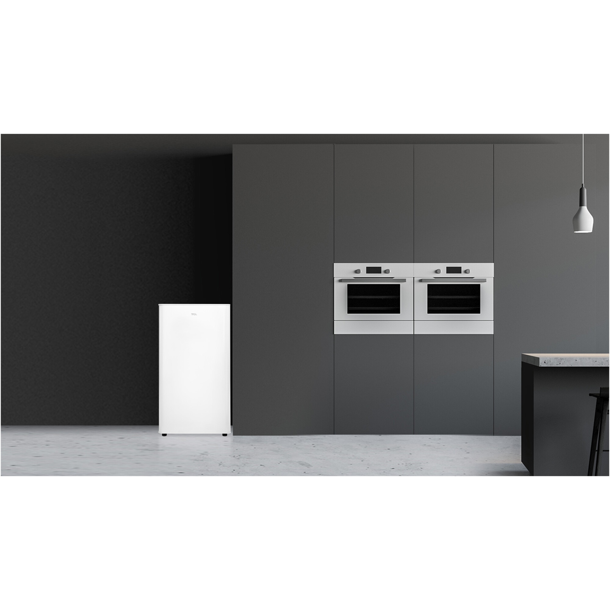 Frigider cu o usa TCL RF092DWE0, 92 l, Control mecanic, Maner retras, Picioruse reglabile, Clasa E, H 83 cm, Alb