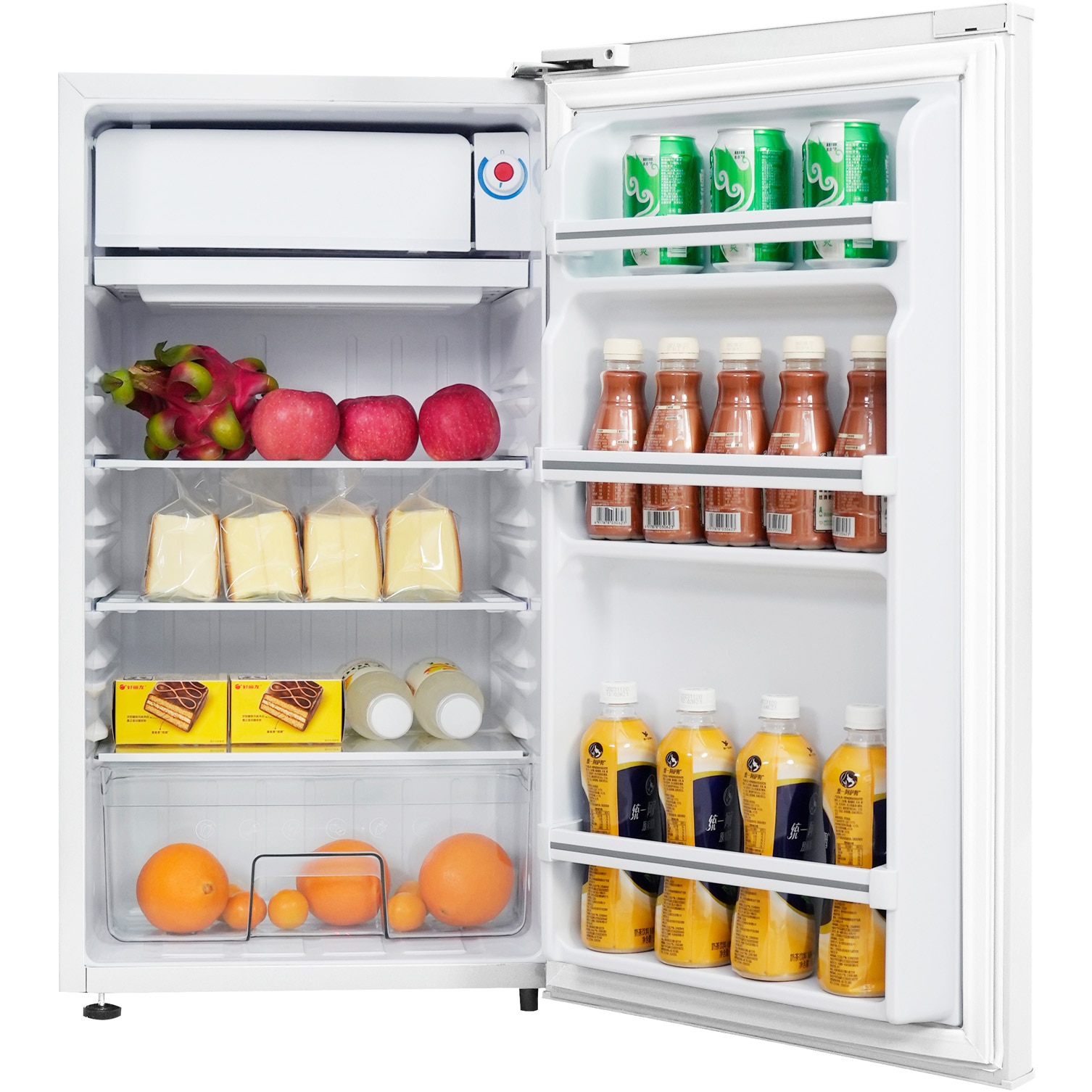 Frigider cu o usa TCL RF092DWE0, 92 l, Control mecanic, Maner retras, Picioruse reglabile, Clasa E, H 83 cm, Alb