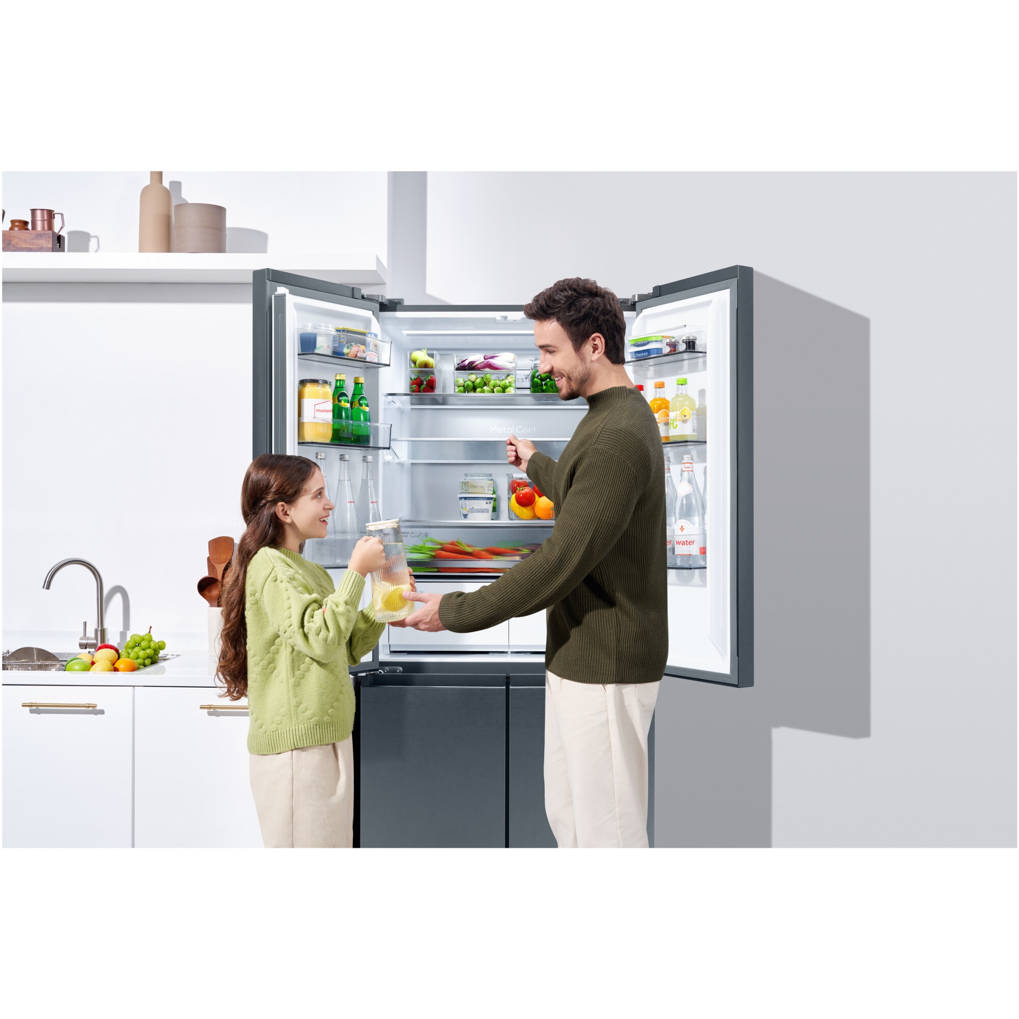 Side by Side TCL RC521CXE0, 521 l, FREE BUILT-IN, Total No Frost