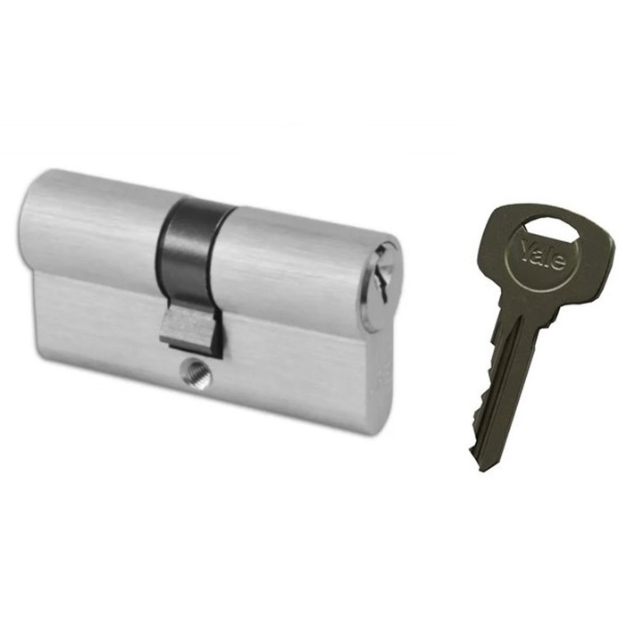Biztonsági henger 30×30 / 5 kulcs (szatén nikkel) Yale 600