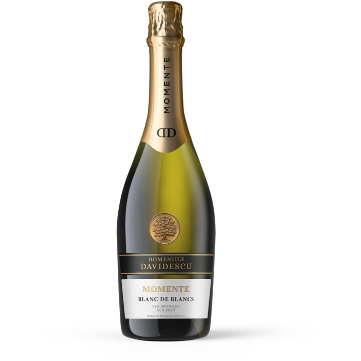 Vin Spumant Domeniile Davidescu, Blanc de Blancs, Brut, 0.75l