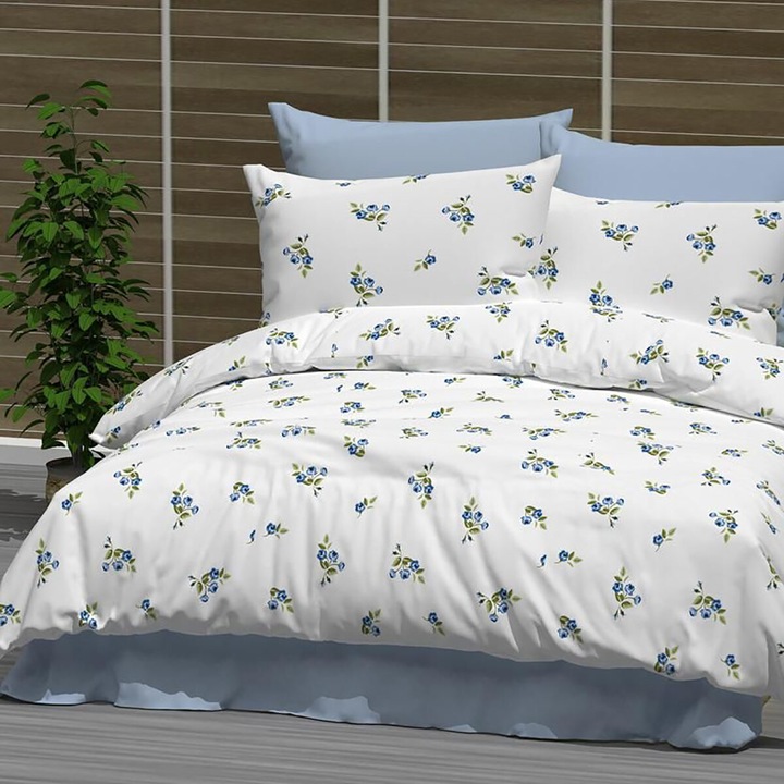 Ágyneműhuzat Szett Pamut Royal Elegance, 4 részes, franciaágyra, 260x240 cm, Kókuszfehér