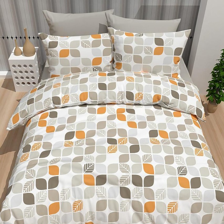 Ágyneműhuzat Szett Royal Elegance Pamut, 4 részes, franciaágyra, 260x240 cm, Kockás