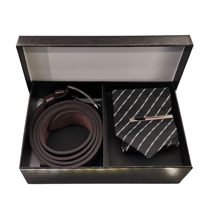 Set cravata poliester si curea imitatie piele, 33-2/14, 4