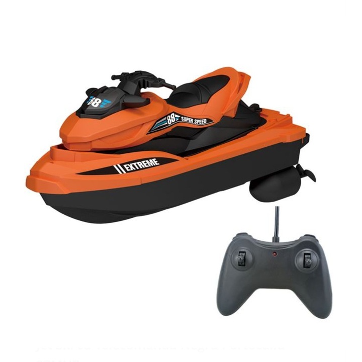 Jet Ski cu Telecomanda Negru Portocaliu 27MHZ