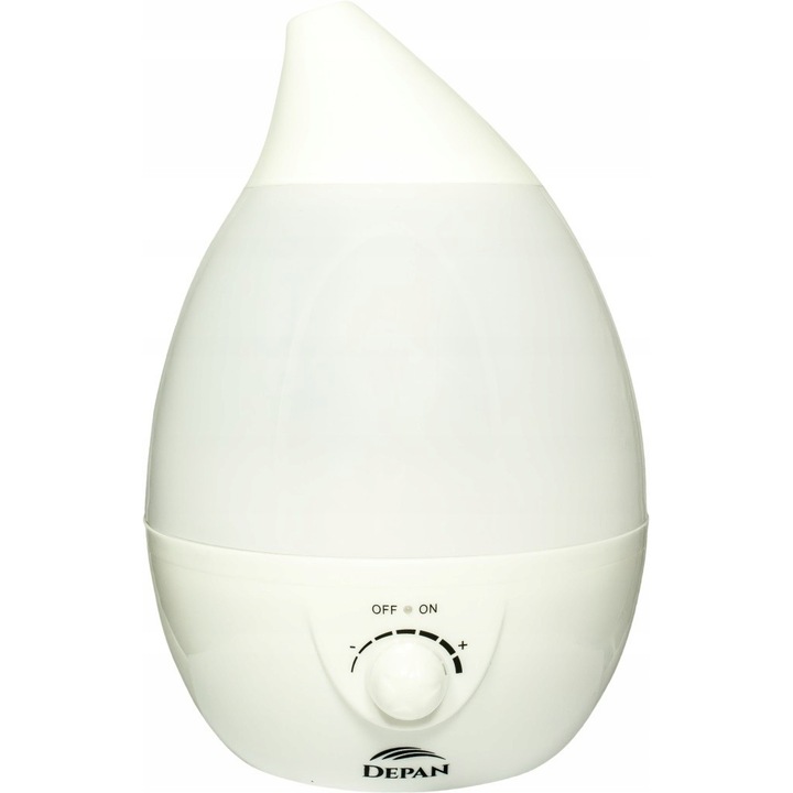 Umidificator cu ultrasunete, Depan, 7 culori de lumina LED, 2, 6 l, alb