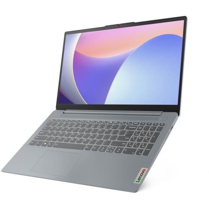 Lenovo IdeaPad Slim 3, AMD Ryzen 5 7520U, 16 GB DDR5 Memória, 15.6 FullHD, AMD Radeon 610M, 512 GB SSD, Szürke, Magyar billentyűzet, Billentyűzet világítás, Böngésző, Vírusirtó, Windows 11 Pro