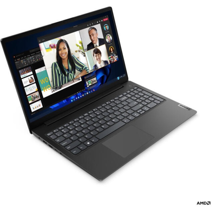 Lenovo V15 G4, AMD Ryzen 3 7320U, 8 GB DDR5 Memória, 15.6 FullHD, AMD Radeon 610M, 256 GB SSD, Fekete, Magyar billentyűzet, Böngésző, Vírusirtó, Windows 11 Pro
