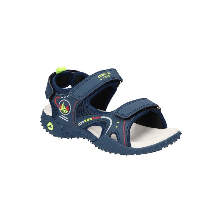Sandale Copii, American Club, Hl13223, Brant din Piele Naturala, pentru Velcro, Bleumarin, Bleumarin