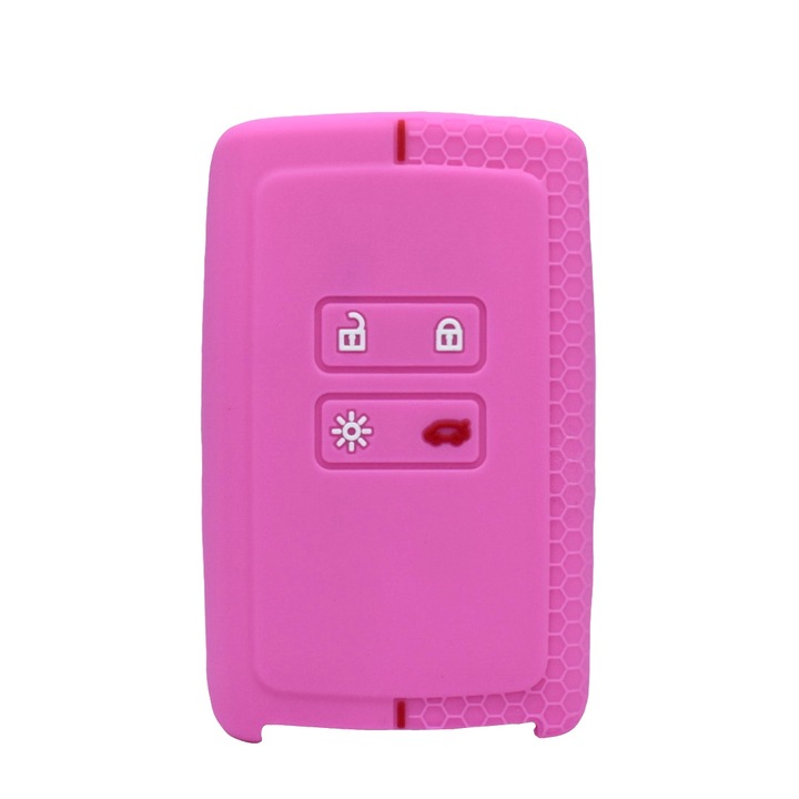 Калъф за ключ/карта Renault/Dacia, спортен модел, съвместим с Dacia Duster, Jogger, Logan, Sandero, розов