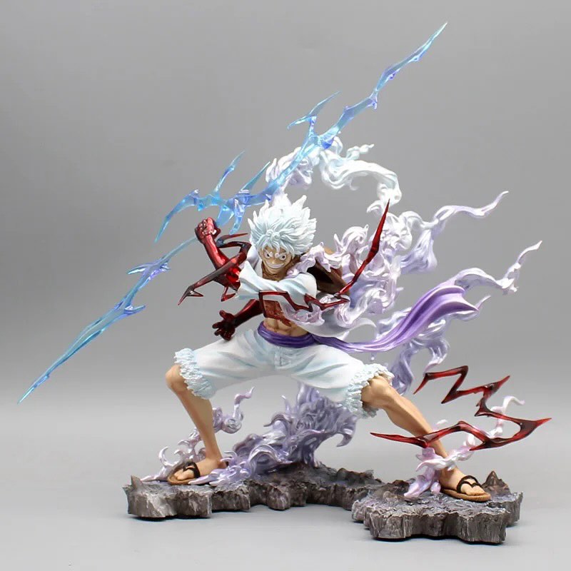 Figurina One Piece Monkey D. Luffy Gear 5 Nika, zeul soarelui 21cm