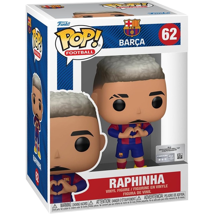 Figurina - Pop! Football - Barcelona: Raphinha, Multicolor, 8.5 cm