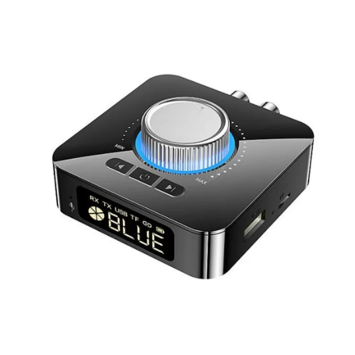 2 az 1-ben Bluetooth audio vevő digitális kijelzővel, HD LED digitális kijelzővel, 5.0 chipes kialakítással, jobb kompatibilitás és stabilitás