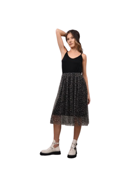 Kombinált ruha szeráf bézs vékony pántokkal, egy méret mindenkinek