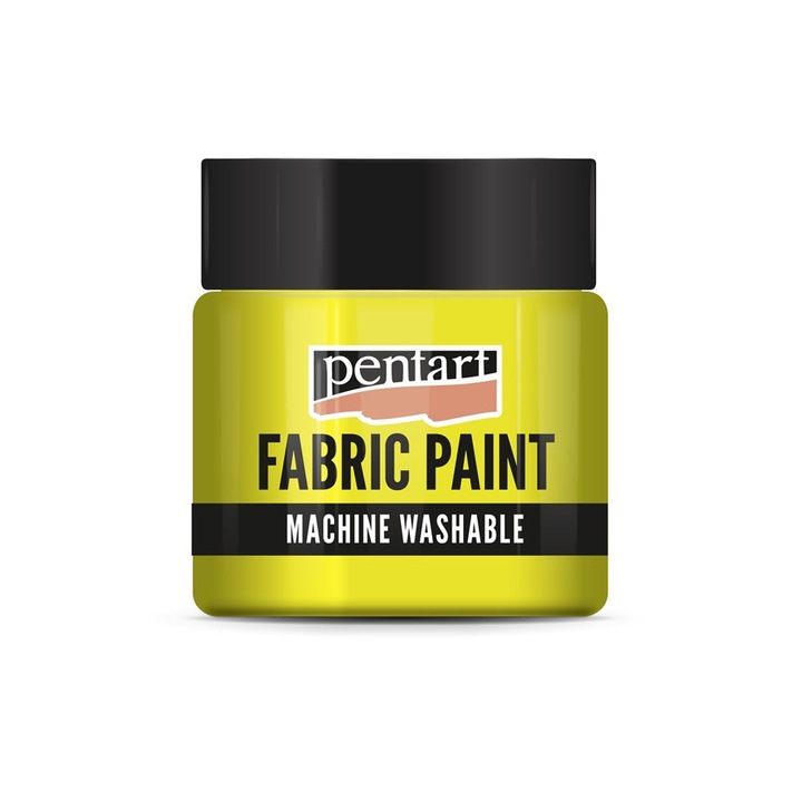 Vopsea pentru textile Pentart 50 ml - reteta NOUA - galben