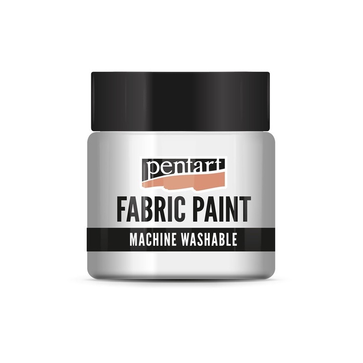 Vopsea pentru textile Pentart 50 ml - reteta NOUA - alb