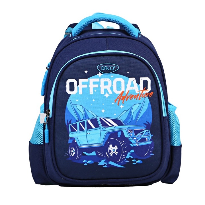 Ученическа чанта за детска градина GH247 Daco 30 x 24 x 11 cm, Offroad модел, Син