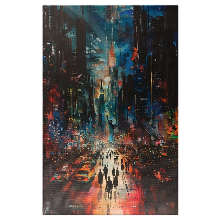 Tablou Canvas: Calatoriile in Vartejul Fantasticului Lumea Toata in Poza Culoare pe Noapte Pictura Digitala 40x25CM