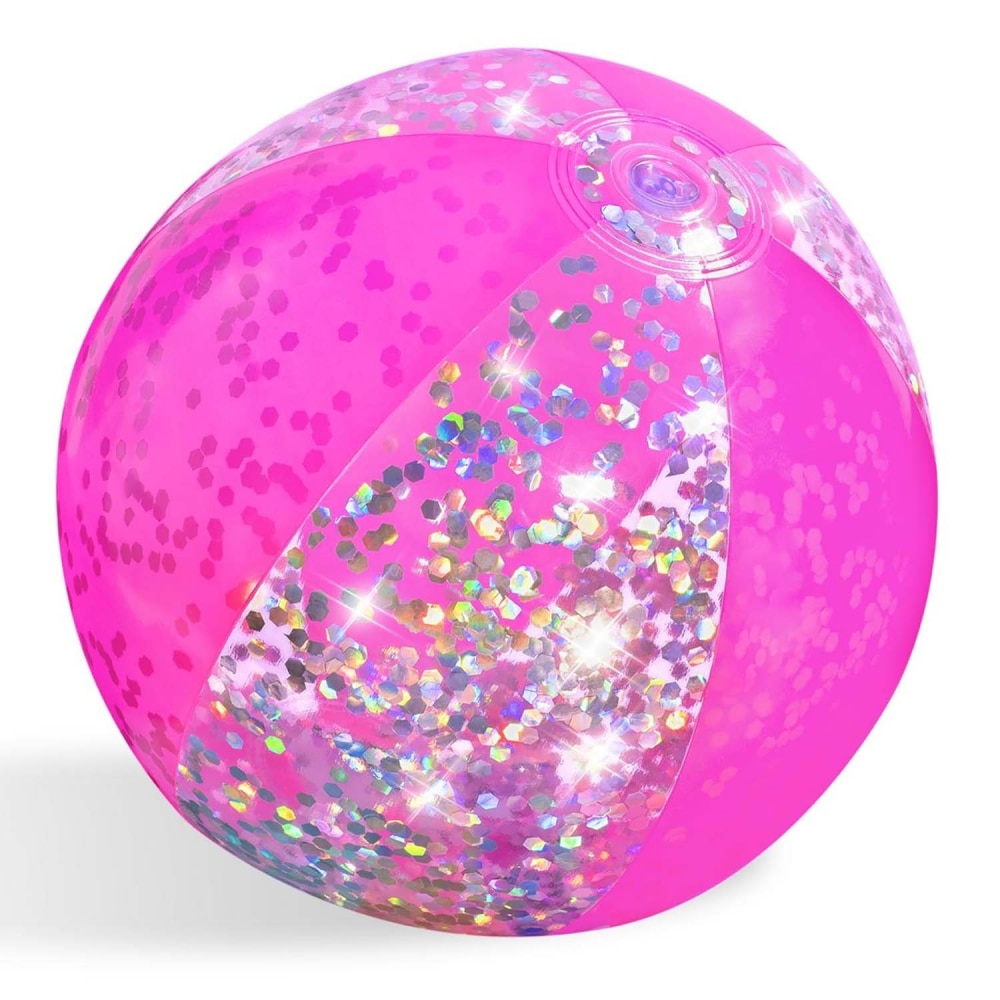 Minge Roz Minge gonflabila pentru plaja Bestway 41 cm cu sclipici Glitter Roz ...