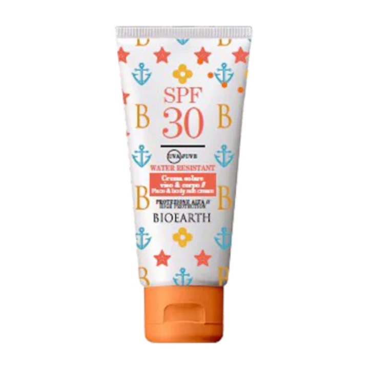 Crema solara SPF 50, fata si corp, rezistenta la apa - Bioearth, 100ml